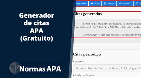 generador de normas apa|Generador de citas gratuito